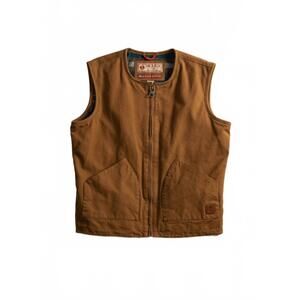 NEW IRON & RESIN men's highland vest in cognac